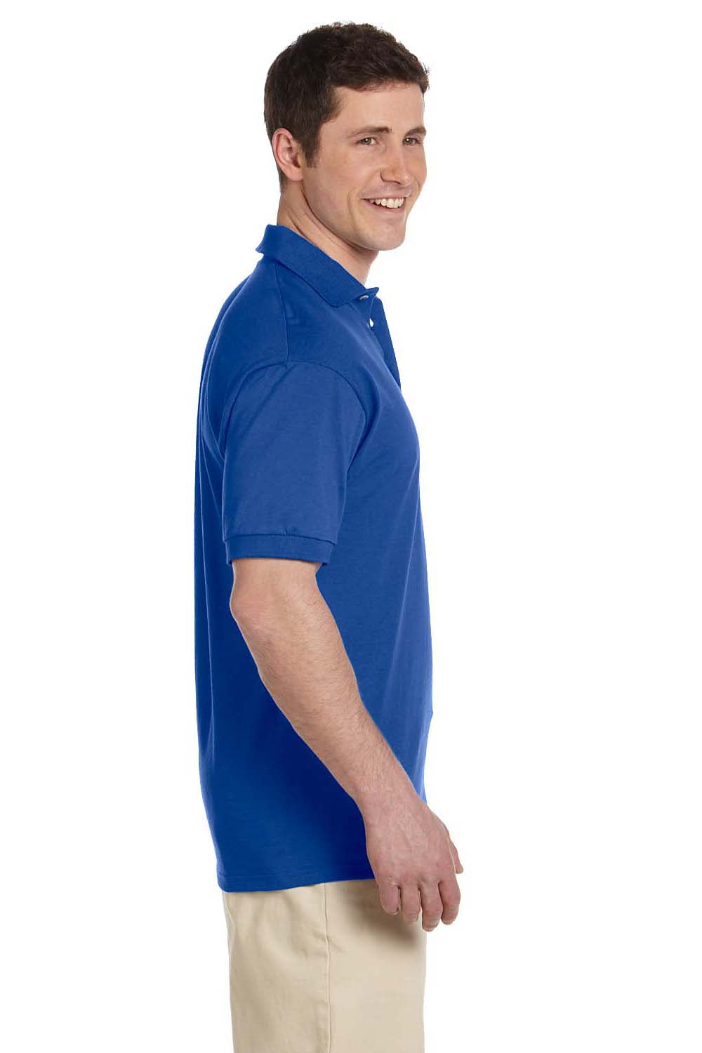 Jerzees J100 Mens Short Sleeve Polo Shirt Royal Blue Side