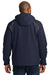 Port Authority J304 Mens All Season II Waterproof Full Zip Hooded Jacket Navy Blue/Iron Grey Back