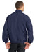 Port Authority J305 Mens Essential Water Resistant Full Zip Jacket Navy Blue Back