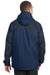 Port Authority J310 Mens Ranger 3-in-1 Waterproof Full Zip Hooded Jacket Insignia Blue/Navy Blue Back