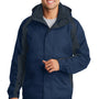 Port Authority Mens Ranger 3-in-1 Waterproof Full Zip Hooded Jacket - Insignia Blue/Navy Blue