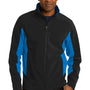 Port Authority Mens Core Wind & Water Resistant Full Zip Jacket - Black/Imperial Blue