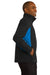 Port Authority J318 Mens Core Wind & Water Resistant Full Zip Jacket Black/Royal Blue Side