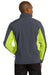 Port Authority J318 Mens Core Wind & Water Resistant Full Zip Jacket Grey/Charge Green Back