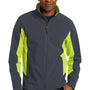 Port Authority Mens Core Wind & Water Resistant Full Zip Jacket - Battleship Grey/Charge Green - Closeout