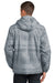Port Authority J320 Mens Brushstroke Wind & Water Resistant Full Zip Hooded Jacket Grey Brushstroke Back