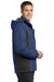 Port Authority J321 Mens 3-in-1 Wind & Water Resistant Full Zip Hooded Jacket Admiral Blue/Black/Grey Side