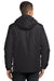 Port Authority J321 Mens 3-in-1 Wind & Water Resistant Full Zip Hooded Jacket Black/Black/Grey Back