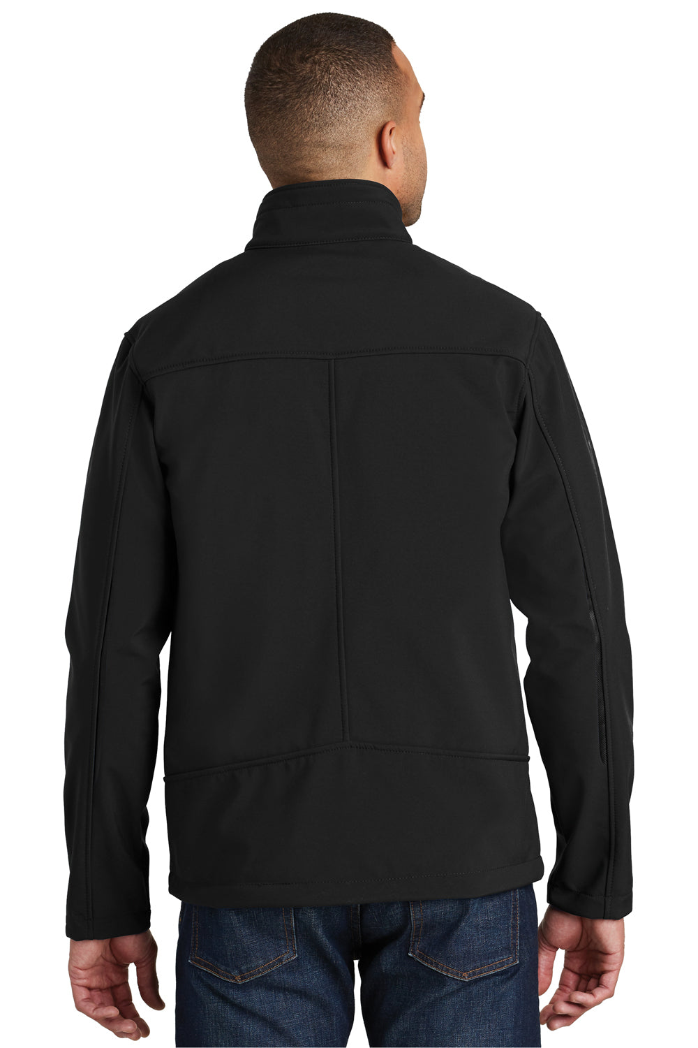 Port Authority J324 Mens Welded Wind & Water Resistant Full Zip Jacket Black Back