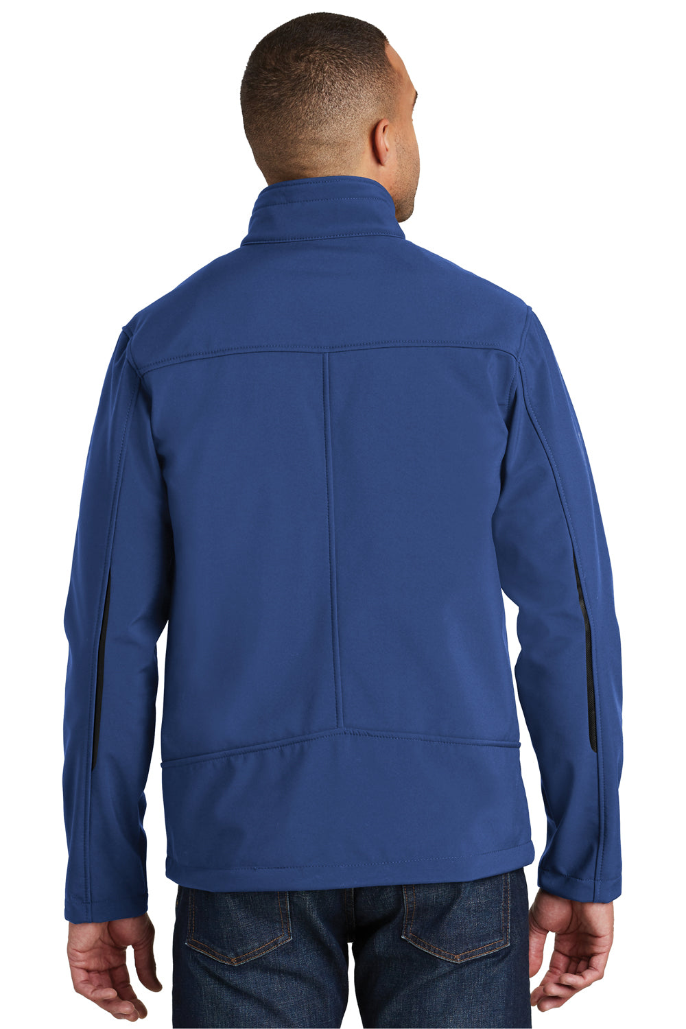 Port Authority J324 Mens Welded Wind & Water Resistant Full Zip Jacket Royal Blue Back