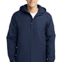 Port Authority Mens Charger Wind & Water Resistant Full Zip Hooded Jacket - True Navy Blue