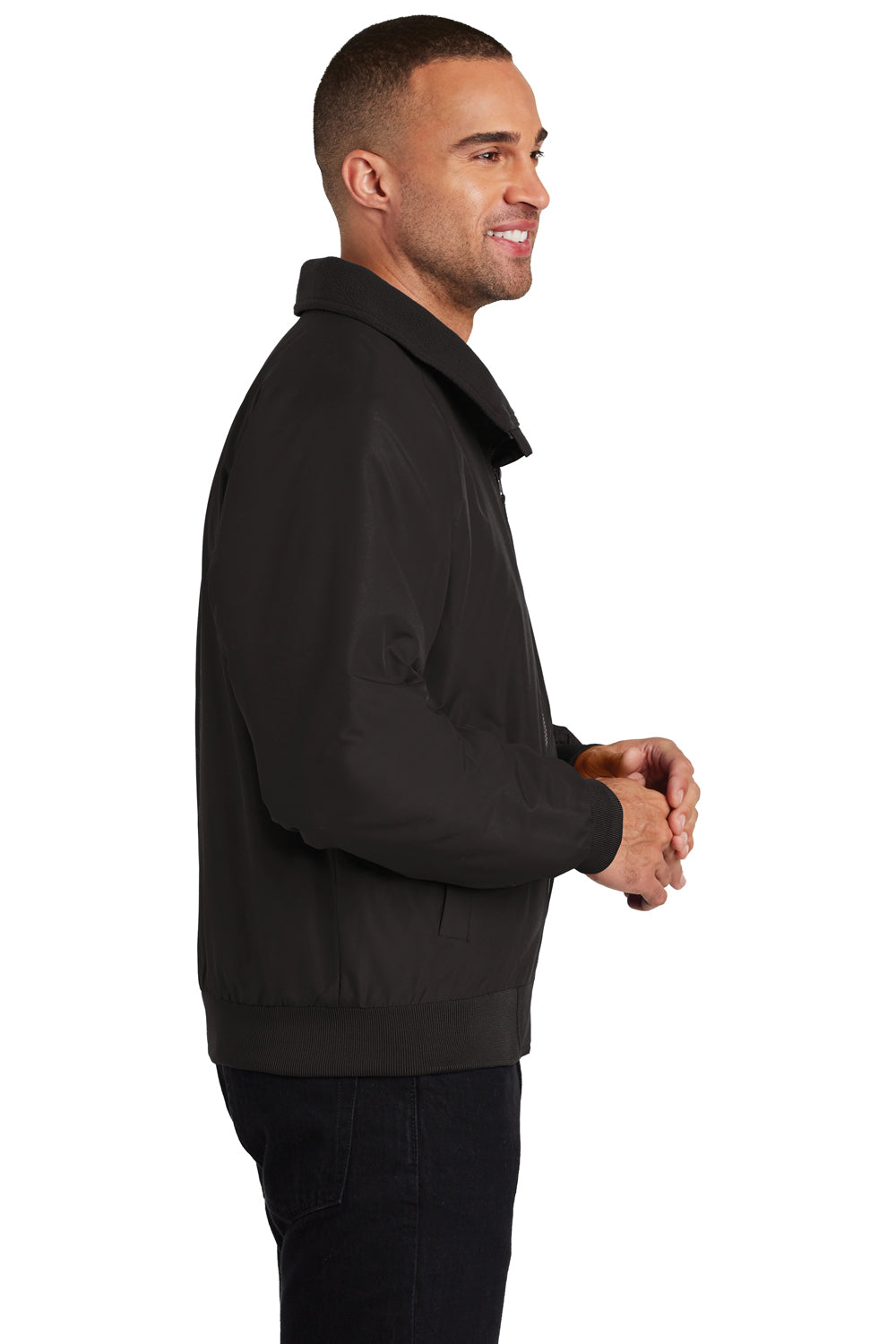 Port Authority J328 Mens Charger Wind & Water Resistant Full Zip Jacket Black Side
