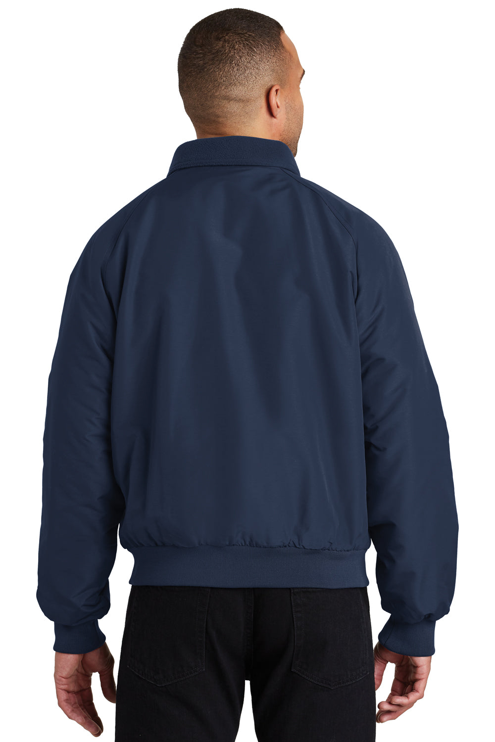 Port Authority J328 Mens Charger Wind & Water Resistant Full Zip Jacket Navy Blue Back