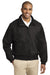 Port Authority J329 Mens Charger Wind & Water Resistant Full Zip Jacket Black Front