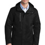 Port Authority Mens All Conditions Waterproof Full Zip Hooded Jacket - Black