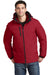 Port Authority J332 Mens Vortex 3-in-1 Waterproof Full Zip Hooded Jacket Red/Black Front