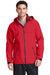 Port Authority J333 Mens Torrent Waterproof Full Zip Hooded Jacket Red Front