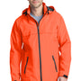 Port Authority Mens Torrent Waterproof Full Zip Hooded Jacket - Orange Crush