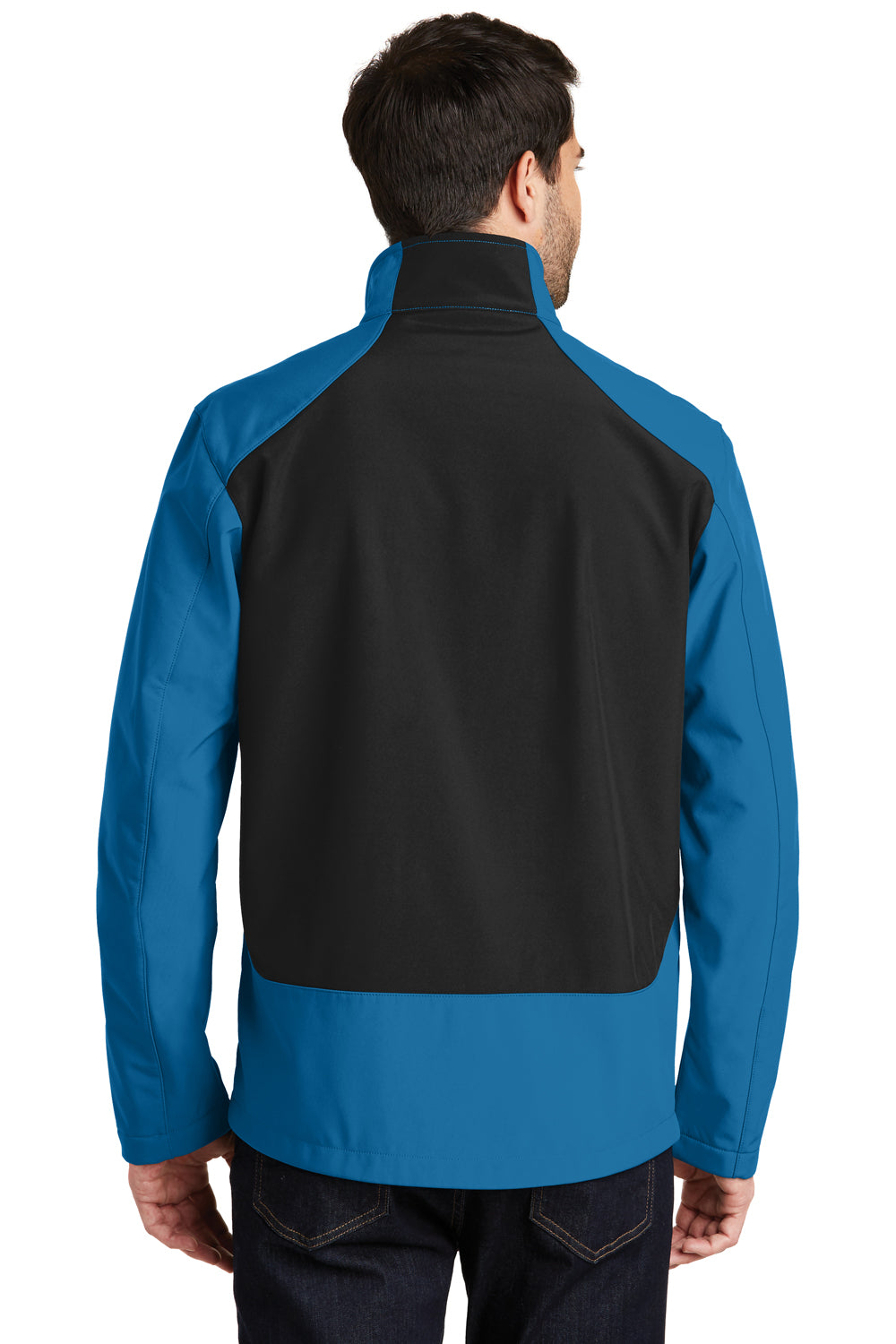 Port Authority J336 Mens Wind & Water Resistant Full Zip Jacket Imperial Blue/Black Back