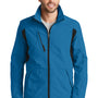 Port Authority Mens Wind & Water Resistant Full Zip Jacket - Imperial Blue/Black - Closeout