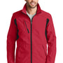 Port Authority Mens Wind & Water Resistant Full Zip Jacket - Rich Red/Black - Closeout