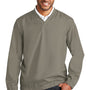 Port Authority Mens Zephyr Wind & Water Resistant V-Neck Wind Jacket - Stratus Grey - Closeout