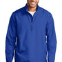 Port Authority Mens Zephyr Wind & Water Resistant 1/4 Zip Jacket - True Royal Blue - Closeout