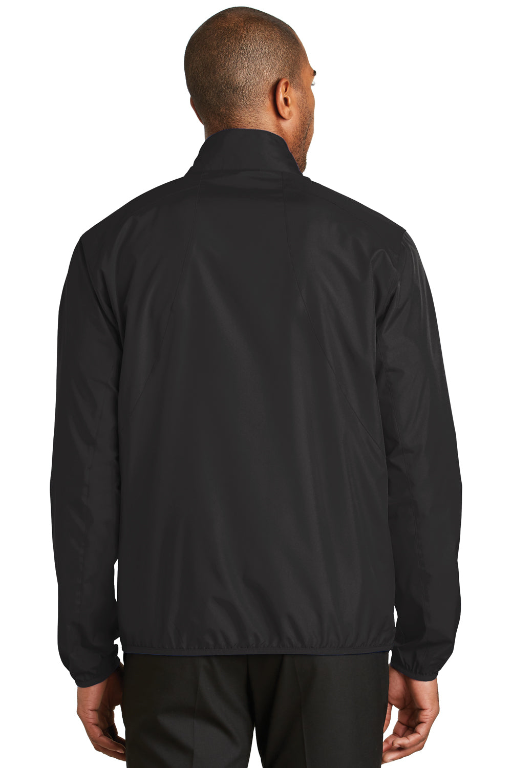 Port Authority J344 Mens Zephyr Wind & Water Resistant Full Zip Jacket Black Back