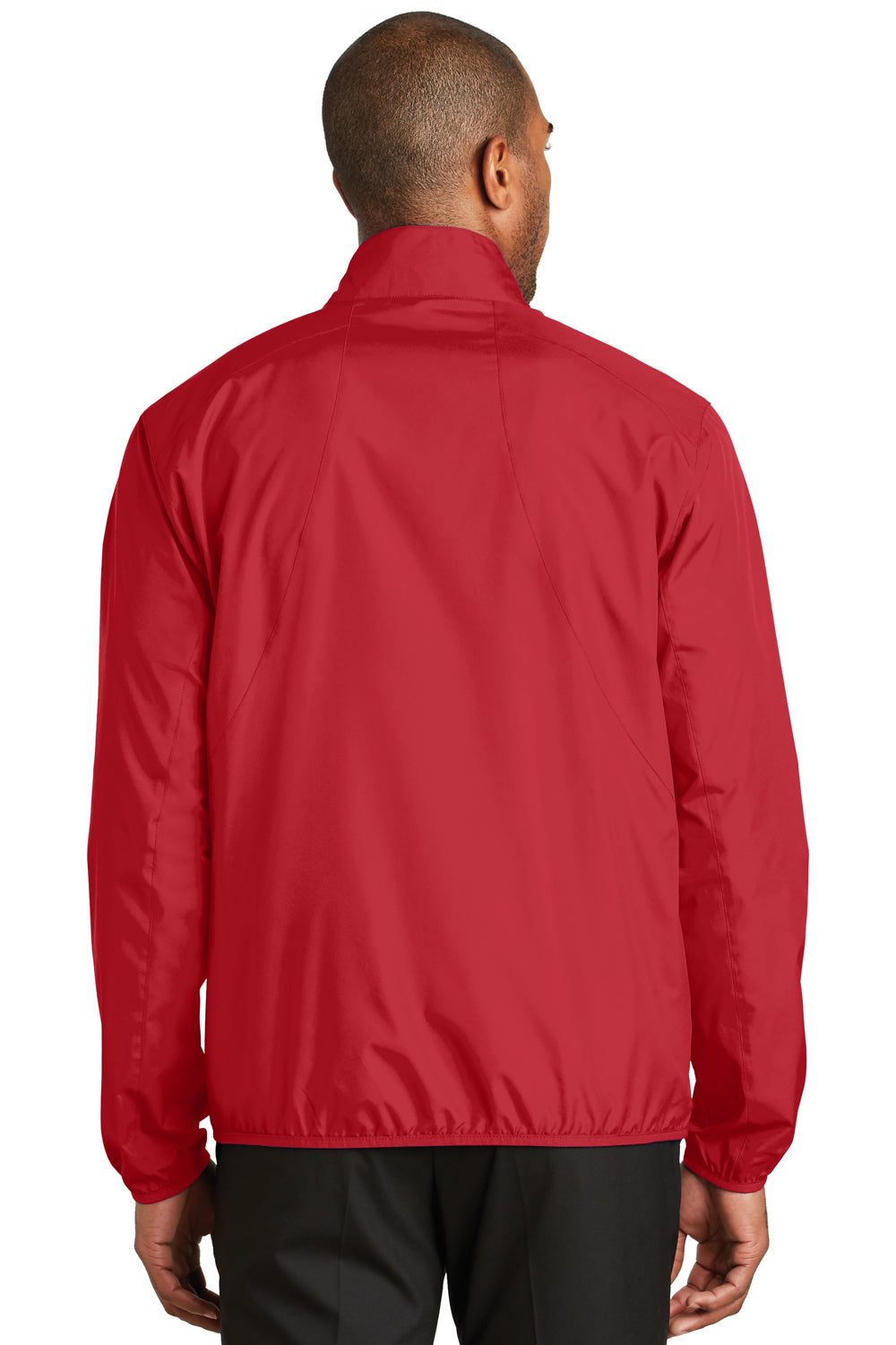 Port Authority J344 Mens Zephyr Wind & Water Resistant Full Zip Jacket Red Back