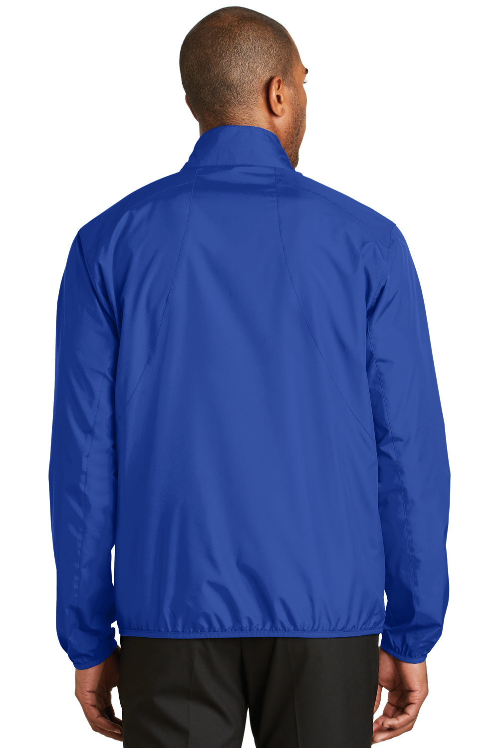 Port Authority J344 Mens Zephyr Wind & Water Resistant Full Zip Jacket Royal Blue Back