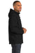 Port Authority J706 Mens Wind & Water Resistant Full Zip Hooded Jacket Black Side
