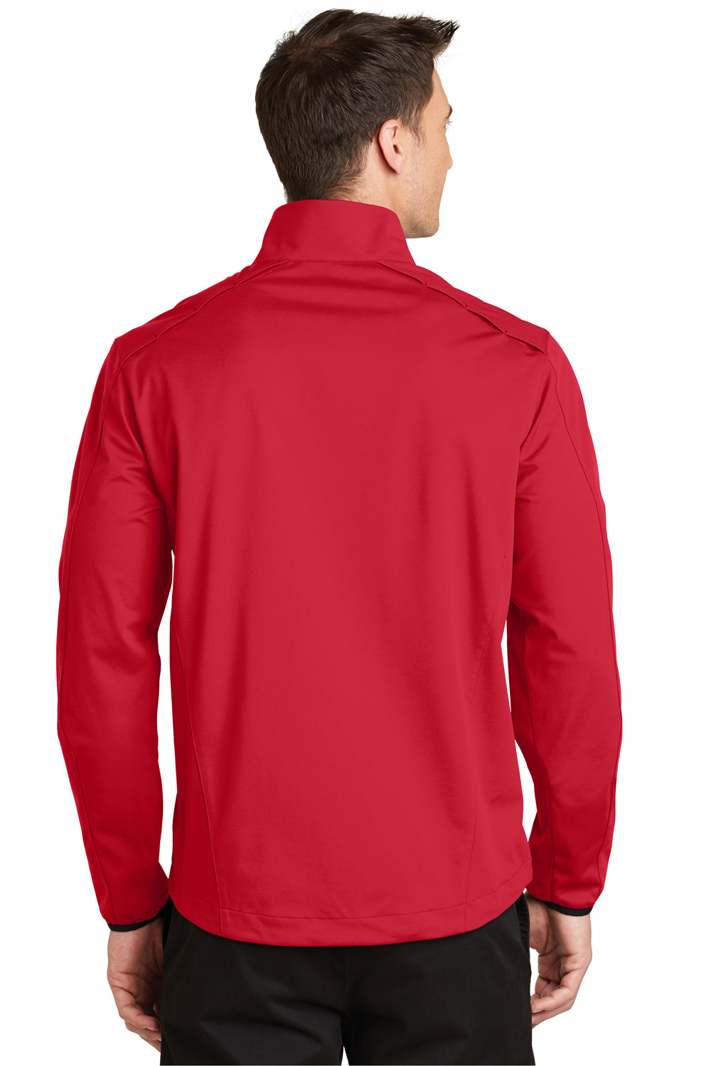 Port Authority J716 Mens Active Wind & Water Resistant 1/4 Zip Jacket Red Back