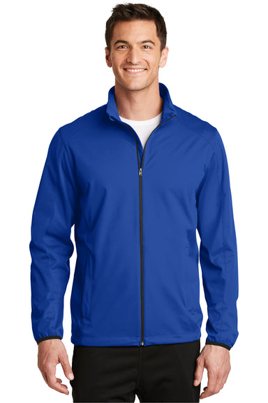 Port Authority J717 Mens Active Wind & Water Resistant Full Zip Jacket Royal Blue Front