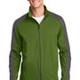Port Authority Mens Active Wind & Water Resistant Full Zip Jacket - Garden Green/Steel Grey - Closeout