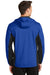 Port Authority J719 Mens Active Wind & Water Resistant Full Zip Hooded Jacket Royal Blue/Black Back