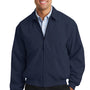 Port Authority Mens Casual Wind & Water Resistant Full Zip Microfiber Jacket - Bright Navy Blue - Closeout