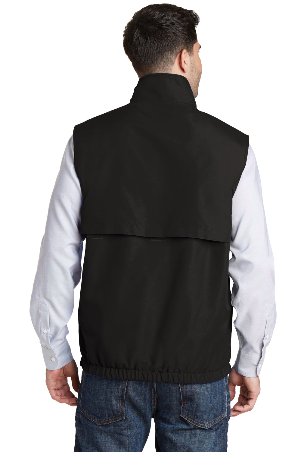Port Authority J7490 Mens Charger Reversible Wind & Water Resistant Full Zip Vest Black Back