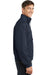 Port Authority J753 Mens Classic Poplin Wind & Water Resistant Full Zip Jacket Navy Blue Side