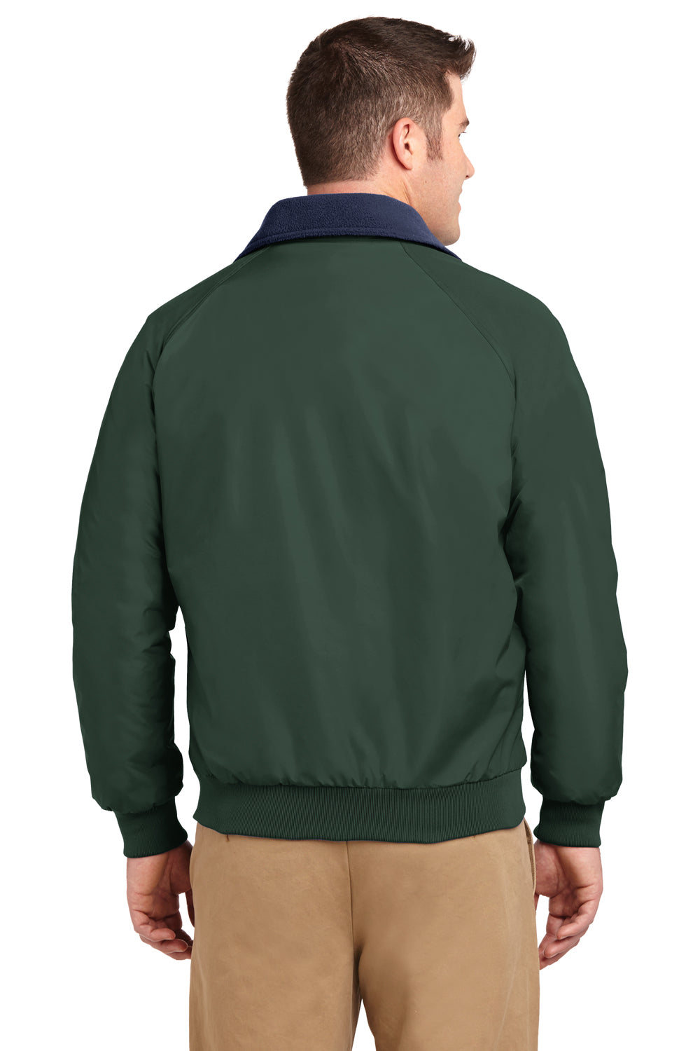 Port Authority J754 Mens Challenger Wind & Water Resistant Full Zip Jacket Hunter Green Back