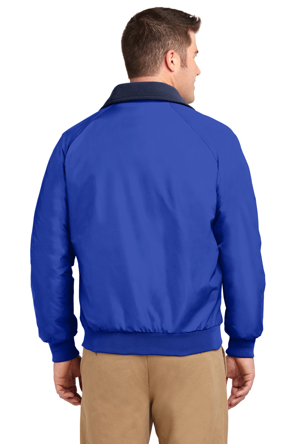 Port Authority J754 Mens Challenger Wind & Water Resistant Full Zip Jacket Royal Blue Back