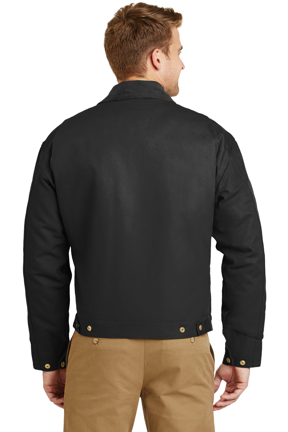 CornerStone J763 Mens Duck Cloth Full Zip Jacket Black Back