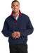 Port Authority J764 Mens Legacy Wind & Water Resistant Full Zip Hooded Jacket Navy Blue Front