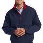 Port Authority Mens Legacy Wind & Water Resistant Full Zip Hooded Jacket - Dark Navy Blue/Red