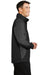 Port Authority J768 Mens Endeavor Wind & Water Resistant Full Zip Hooded Jacket Black/Grey Side