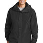 Port Authority Mens 3-in-1 Wind & Water Resistant Full Zip Hooded Jacket - Black