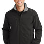 Port Authority Mens Glacier Wind & Water Resistant Full Zip Jacket - Black/Chrome Grey