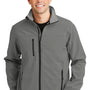Port Authority Mens Glacier Wind & Water Resistant Full Zip Jacket - Smoke Grey/Chrome Grey
