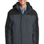 Port Authority Mens Nootka Waterproof Full Zip Hooded Jacket - Graphite Grey/Black