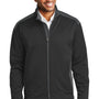 Port Authority Mens Wind & Water Resistant Full Zip Jacket - Black/Graphite Grey - Closeout