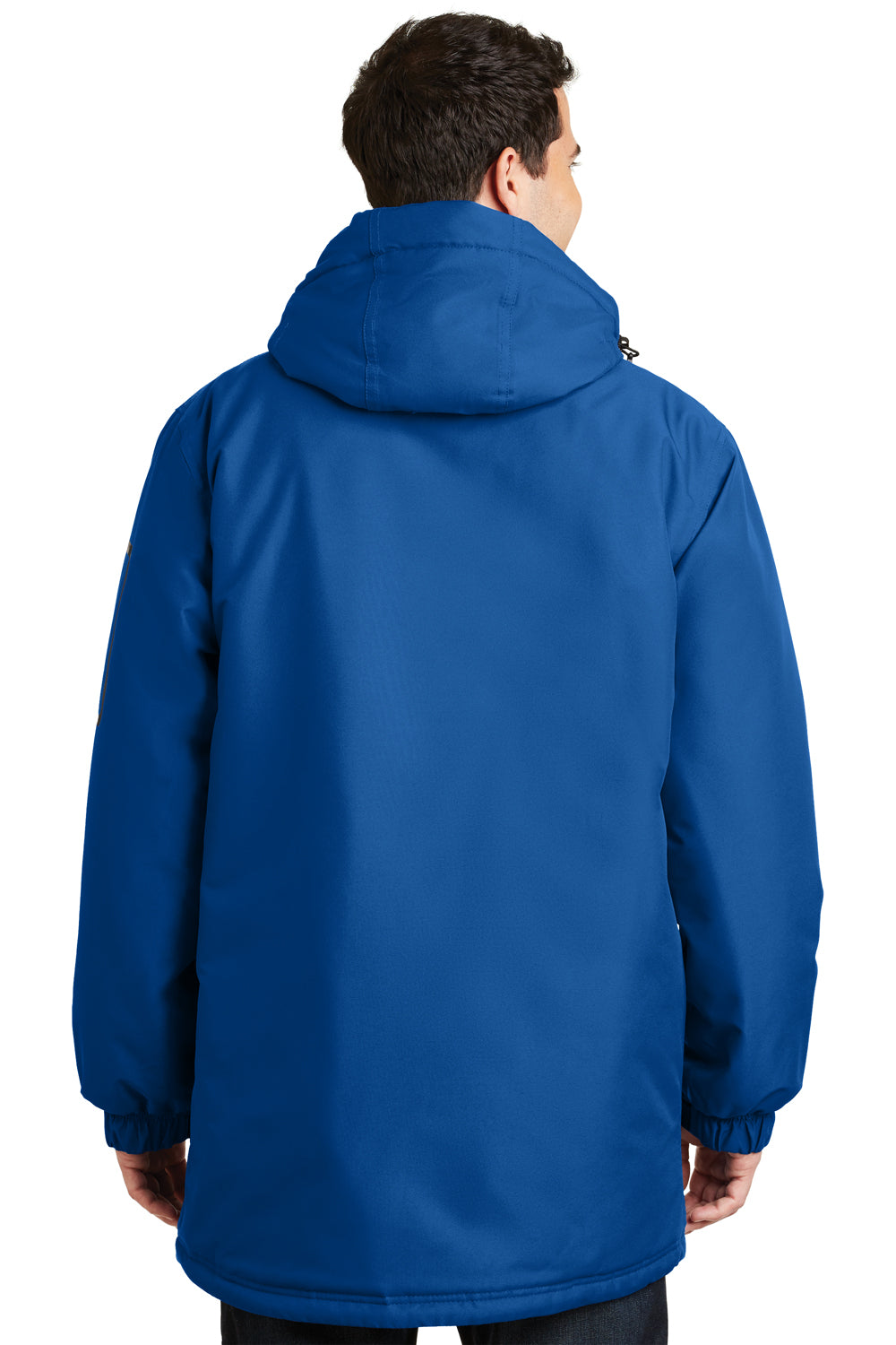 Port Authority J799 Mens Waterproof Full Zip Hooded Jacket Royal Blue Back